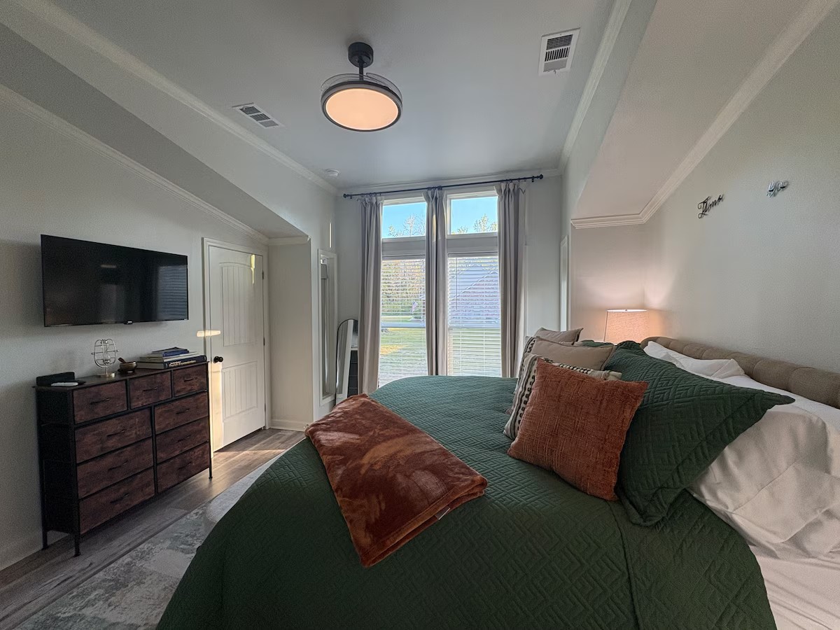 Bedroom with comfortable bedding