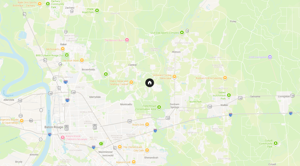 Map showing the location of The Secluded Retreat